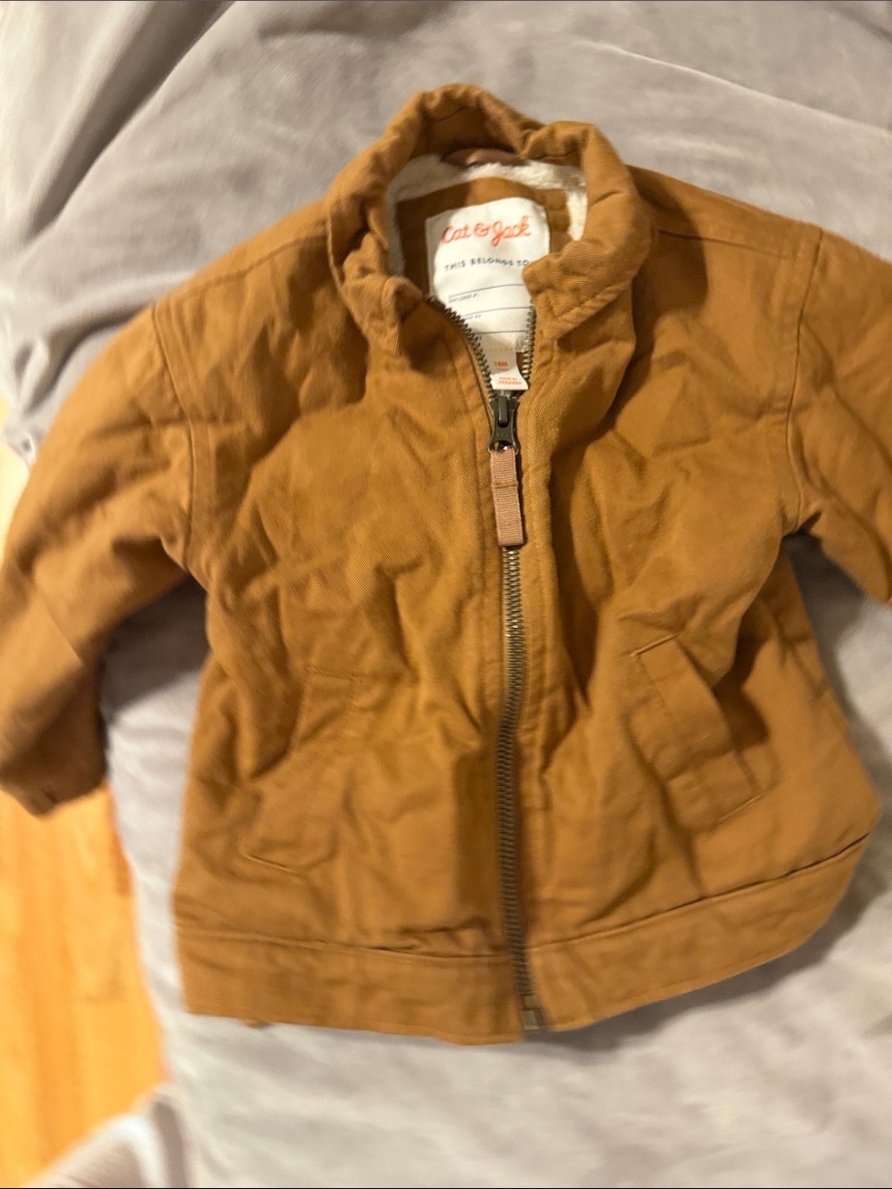 Cat & Jack Kids' Brown Workwear Puffer Jacket